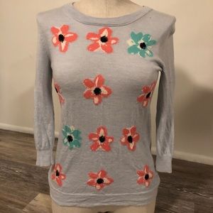J Crew Floral Sweater